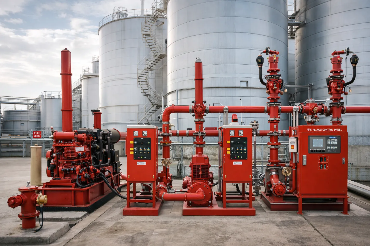 Fire hydrant and sprinkler system installation – Dahej, Gujarat